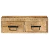 vidaXL Mueble de TV de pared madera maciza de mango rugosa 60x30x19 cm