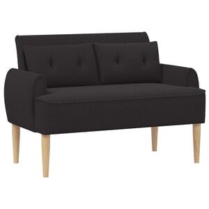 vidaXL Sof&aacute; amoroso con botones acolchados Negro 117 x 67 x 77 cm