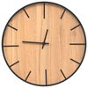 vidaXL Reloj de pared de hierro y madera de ingeniería marrón Ø39 cm