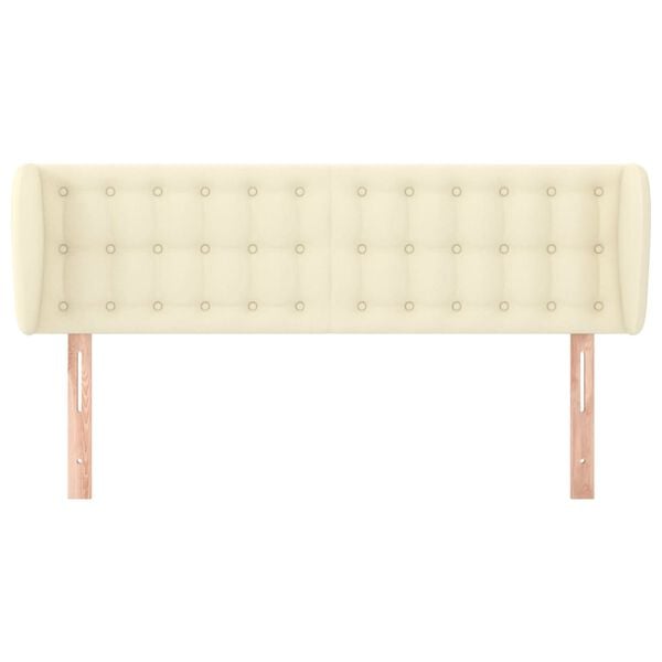 vidaXL Cabecero de cuero sint&eacute;tico color crema 147x23x78/88 cm