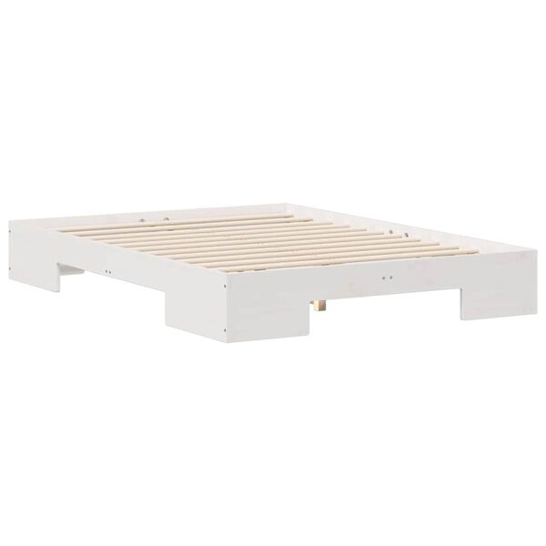vidaXL Estructura de cama Blanco 140 x 190 cm Madera maciza de pino