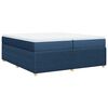 vidaXL Cama box spring con colch&oacute;n tela azul 200x200 cm