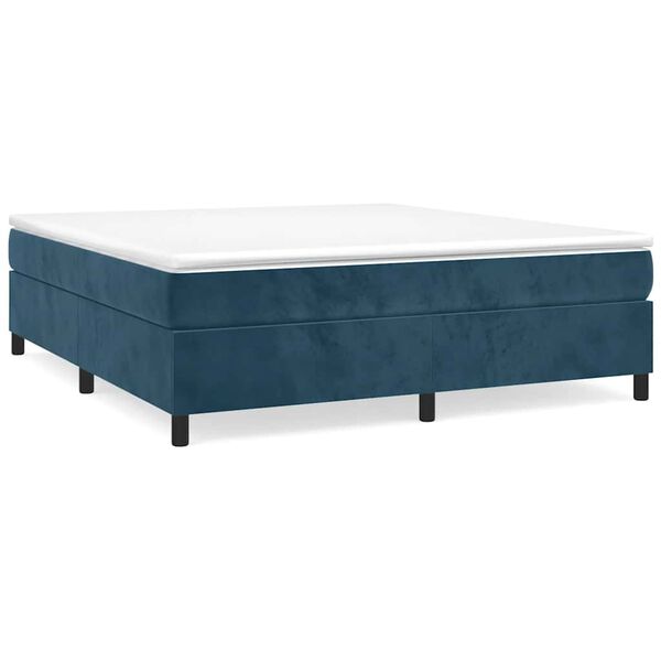 vidaXL Estructura de cama con somier terciopelo azul oscuro 180x200cm