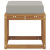 vidaXL Banco de taburete Gris Natural y Claro 43 x 43 x 37 cm