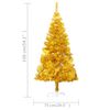 vidaXL &Aacute;rbol de Navidad preiluminado con luces y bolas dorado 150 cm