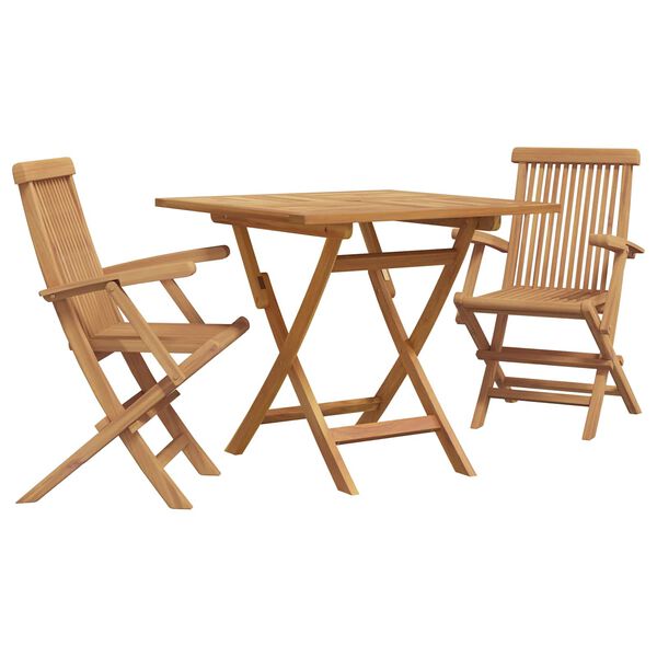 vidaXL Conjunto de Comedor de Jardín 3 pcs Marrón