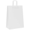 vidaXL Bolsas de papel con asas 250 uds blanca 32x17x44 cm