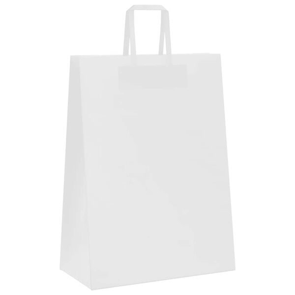 vidaXL Bolsas de papel con asas 250 uds blanca 32x17x44 cm