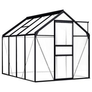 vidaXL Invernadero de aluminio gris antracita 4,75 m&sup2;