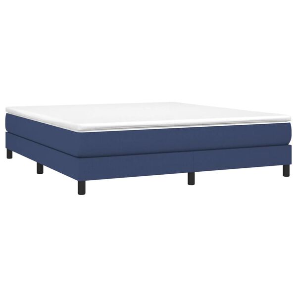 vidaXL Estructura de cama con somier tela azul 160x200 cm
