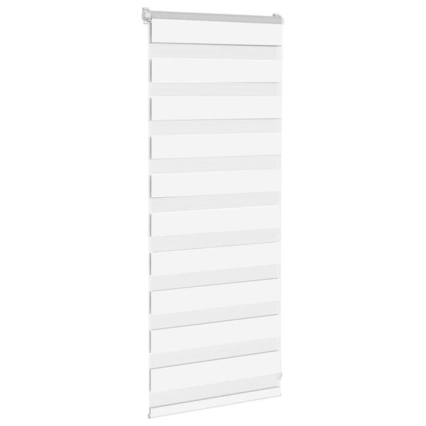 vidaXL Estor cebra blanco 60x100 cm tejido ancho 55,9 cm poli&eacute;ster