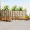vidaXL Conjunto de sof&aacute;s de exterior 10 pcs Natural