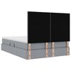 vidaXL Cama con almacenamiento y colch&oacute;n Gris Claro 140 x 190 cm