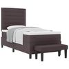 vidaXL Cama tipo Box Spring Marr&oacute;n Oscuro 100 x 200 cm tela