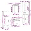 vidaXL Juego de muebles de ba&ntilde;o con estante 4 pcs Roble Sonoma
