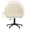 vidaXL Sillas de comedor giratorias 2 unidades terciopelo crema