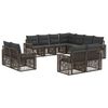 vidaXL Conjunto de sof&aacute;s de jard&iacute;n 11 pcs Gris y Gris Oscuro