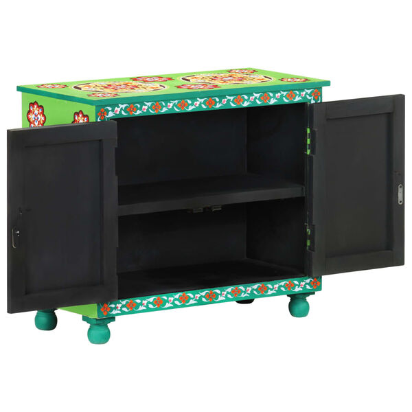 vidaXL Aparador madera de mango pintado a mano multicolor 70x35x60 cm