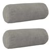 vidaXL Funda de almohada 2 pcs HEERLEN Gris Claro &Oslash; 15 x 40 cm pana