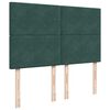 vidaXL Cama box spring con colch&oacute;n terciopelo verde oscuro 140x190 cm