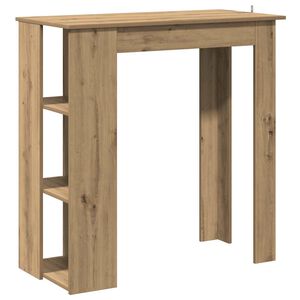 vidaXL Mesa alta con estante madera roble artisan 102x50x103,5 cm