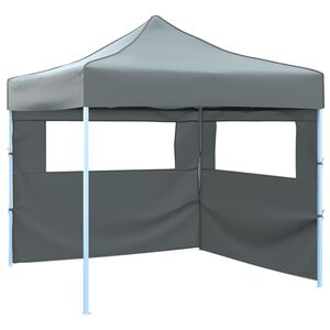 vidaXL Carpa pleglable Pop-Up con 2 paredes 3x3 m antracita