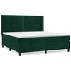 vidaXL Cama box spring con colch&oacute;n terciopelo verde oscuro 180x200 cm