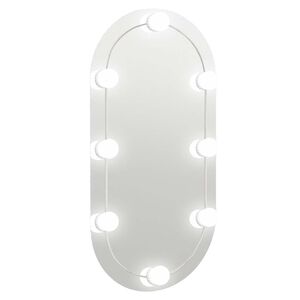 vidaXL Espejo con luces LED vidrio ovalado 80x40 cm