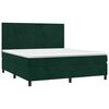 vidaXL Cama box spring con colch&oacute;n terciopelo verde oscuro 180x200 cm