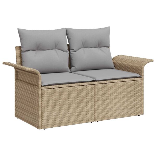 vidaXL Conjunto de sofás de jardín 8 pcs Beige y Gris Claro