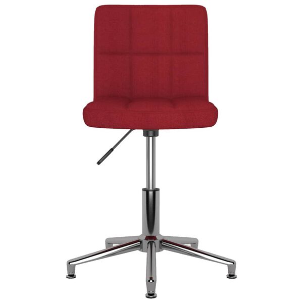 vidaXL Sillas de comedor giratorias 2 unidades tela rojo vino tinto