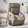 vidaXL Sillón reclinable de masaje eléctrico cuero sintético capuchino