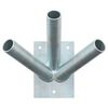 vidaXL Soporte de Bandera Plateado 10,5 x 7,5 x 0,2 cm Acero