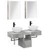 vidaXL Juego de Muebles de Ba&ntilde;o 5 uds. Gris Hormig&oacute;n