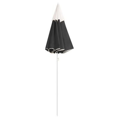 vidaXL Sombrilla de jardín con poste de acero antracita 180 cm
