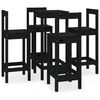 vidaXL Set de bar 5 piezas madera maciza de pino negro