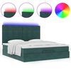 vidaXL Estructura de cama otomana colchones terciopelo verde oscuro