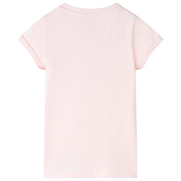 Camiseta infantil rosa suave 140
