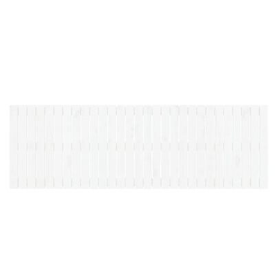 vidaXL Cabecero de cama de pared madera maciza pino blanco 185x3x60 cm