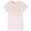 Camiseta infantil rosa suave 104