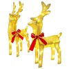 vidaXL Reno Navide&ntilde;o 3D LOVIISA 2 uds. 80 LED Blanco C&aacute;lido