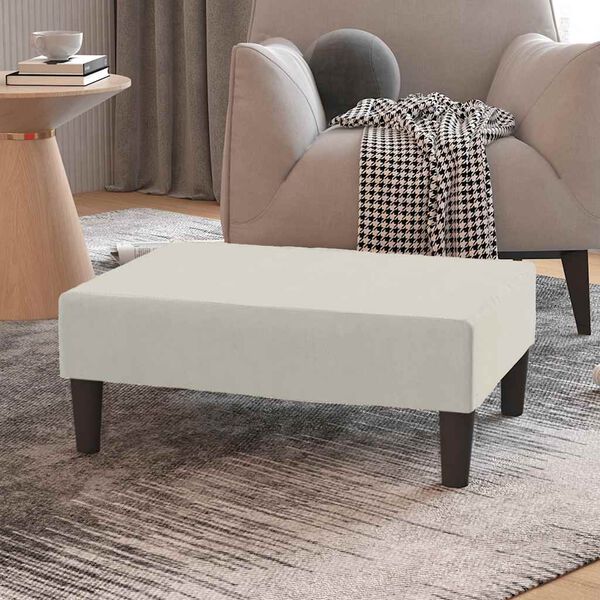 vidaXL Reposapiés de terciopelo crema 78x56x32 cm