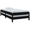 vidaXL Cama apilable de madera pino maciza negro 75x190 cm