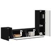 vidaXL Conjunto de mueble de TV 4 pcs Negro Madera de ingenier&iacute;a