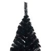 vidaXL &Aacute;rbol de Navidad Artificial Preiluminado Negro 210 cm PVC