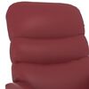 vidaXL Sill&oacute;n de masaje elevable cuero sint&eacute;tico rojo tinto