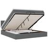 vidaXL Estructura de cama otomana con colch&oacute;n gris oscuro 200x200 cm
