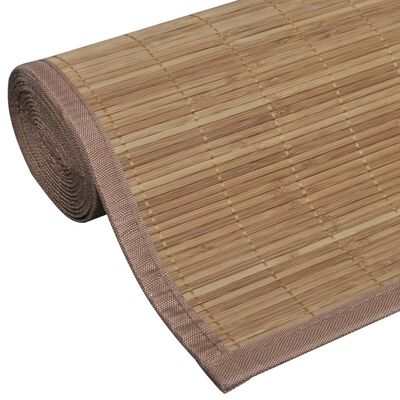 vidaXL Alfombra rectangular de bambú marrón 80 x 200 cm