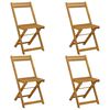 vidaXL Sillas de jard&iacute;n plegables 4 pcs Natural 40 x 53 x 80 cm