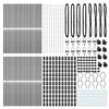 vidaXL Poste de cerca Otro 52 pcs Gris 3,2 x 3,2 x 190 cm Acero